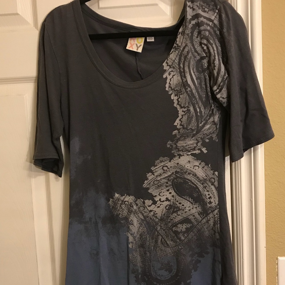 Roxy Gray and Blue Loose T-shirt